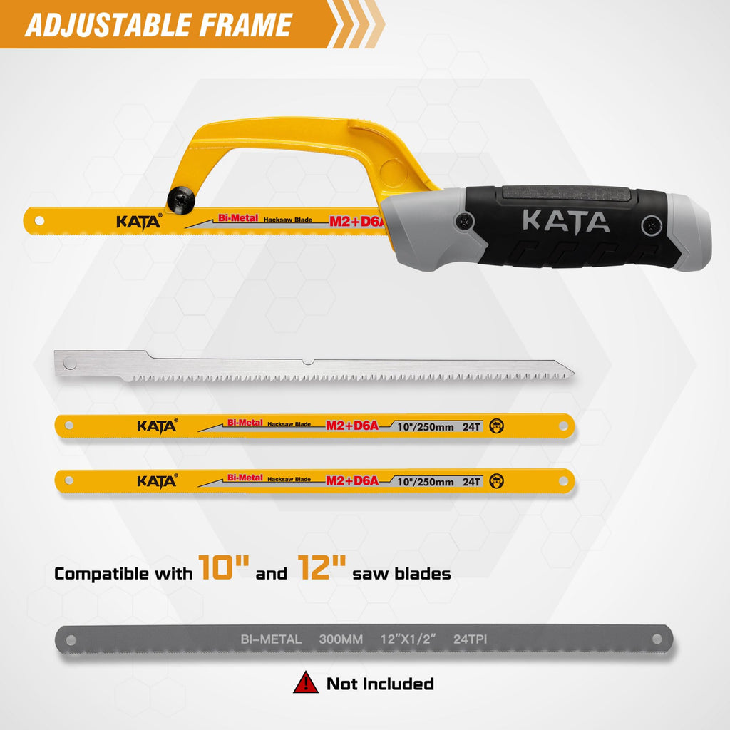10 Inch Mini Hacksaw with 4-Piece Blades W426179