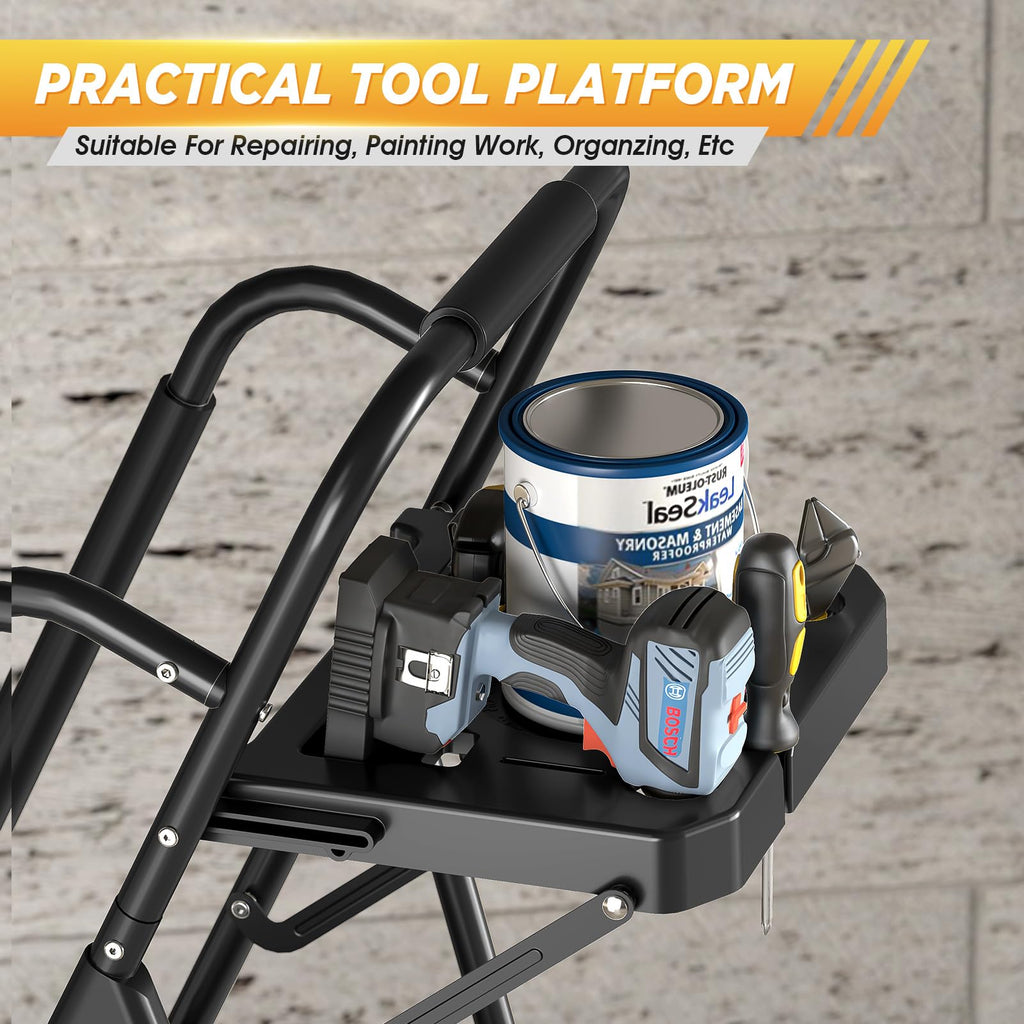 Steel Step Ladder with Handrail E5934