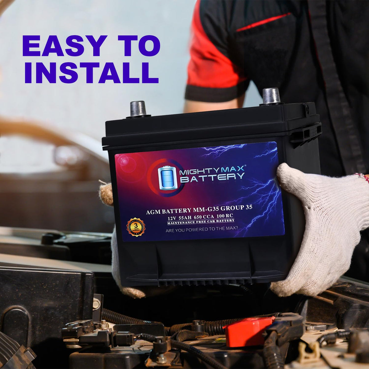 12V 55Ah AGM Replacement Battery F711