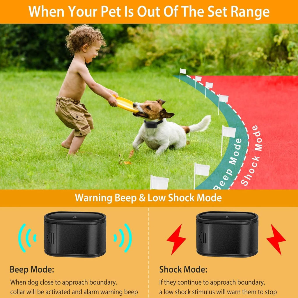 Electronic Dog Fence & Training Collar, 1/2 Acre Waterproof X5807