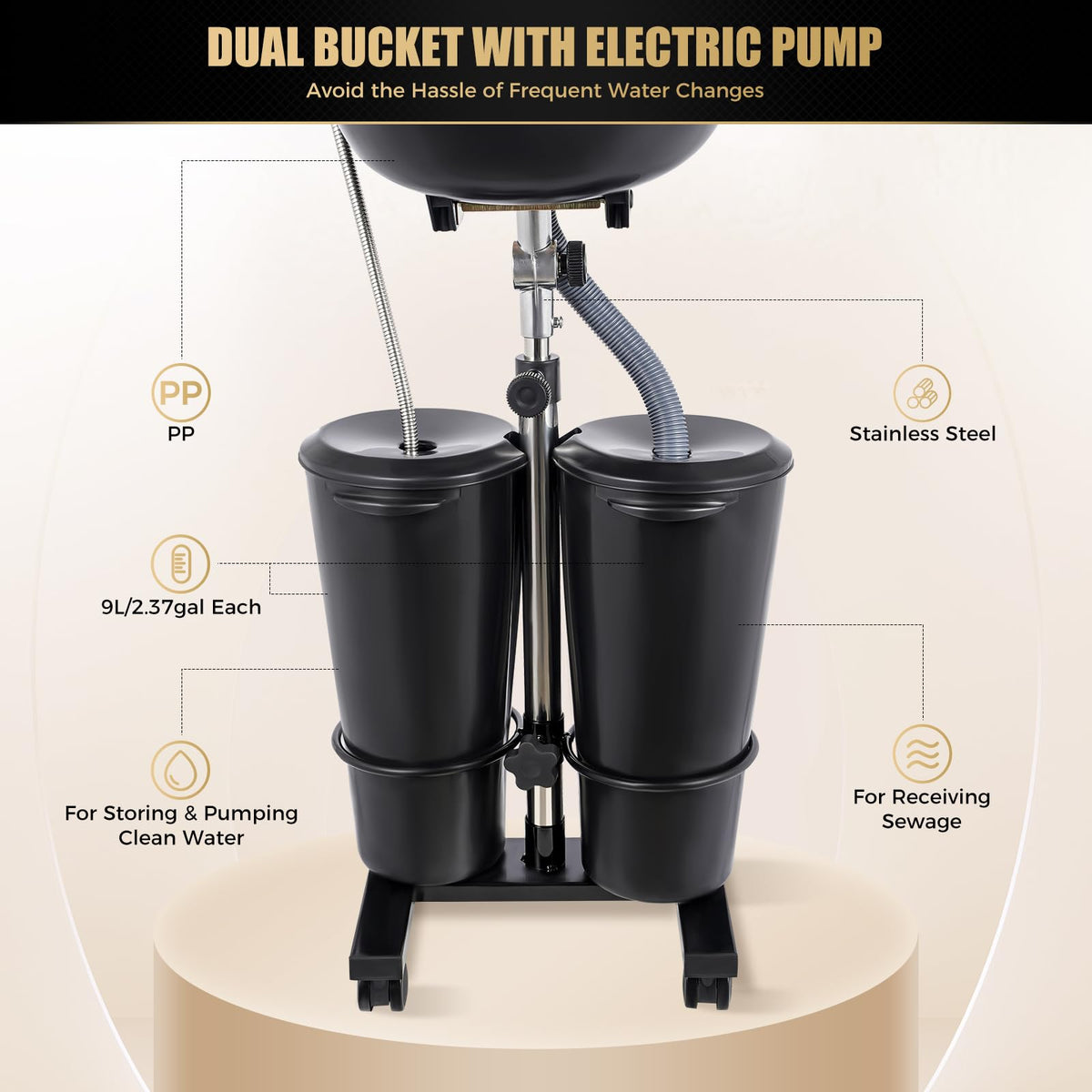 Portable Shampoo Bowl with Electric Water Pump R999437