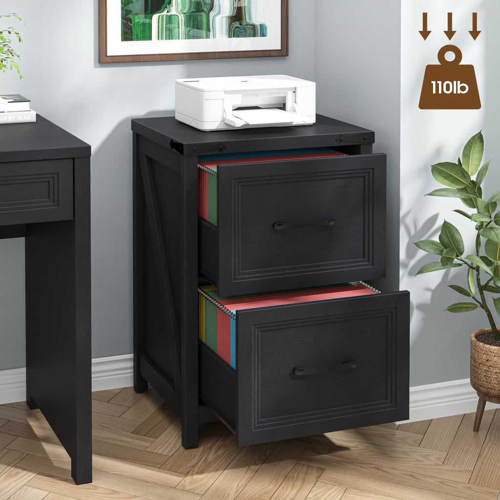 2 Drawer Wood File Cabinet A573