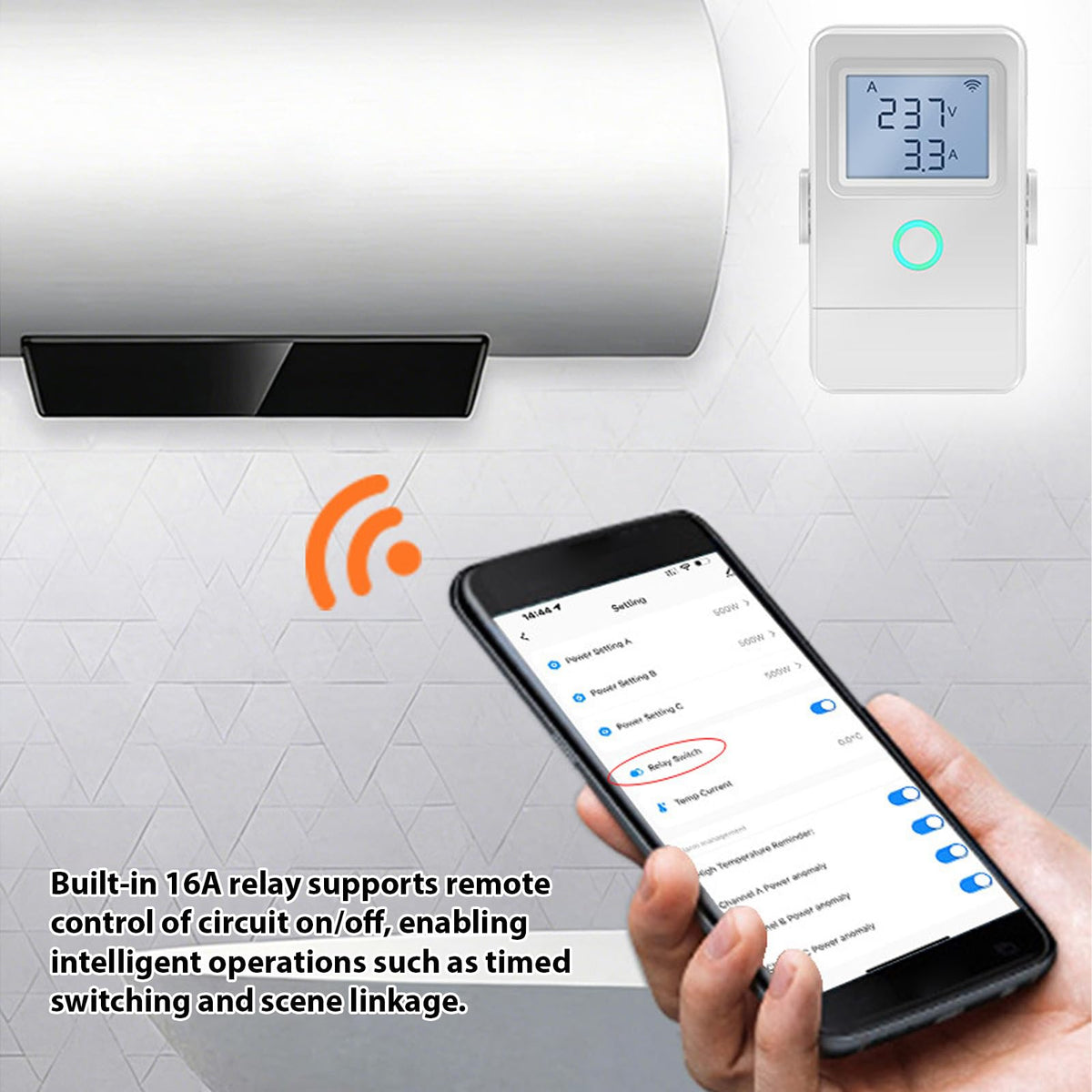 Wi Fi Real Time Electricity Usage Monitor with 3 100A Clamps C7808