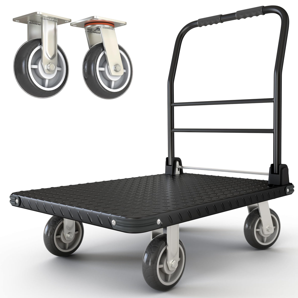 2200 lbs. Capacity Foldable Push Cart Dolly I83049