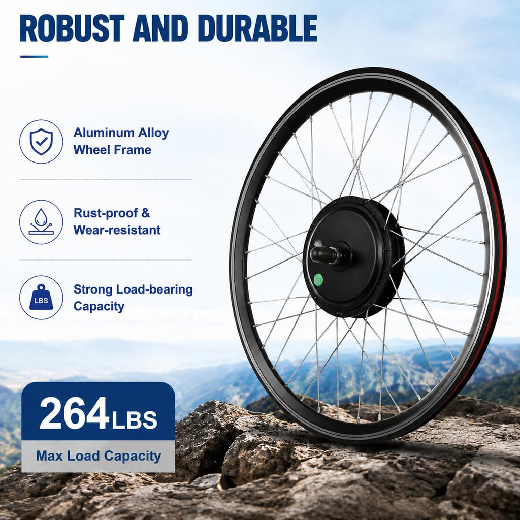 48V 1000W Brushless Front Wheel Electric Bike Conversion Kit Z97799
