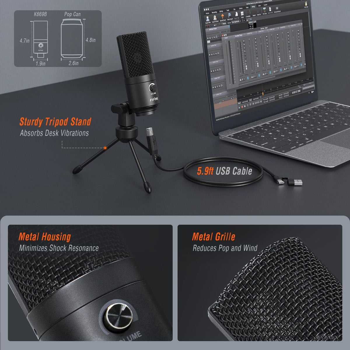 USB Condenser Recording Microphone U751512