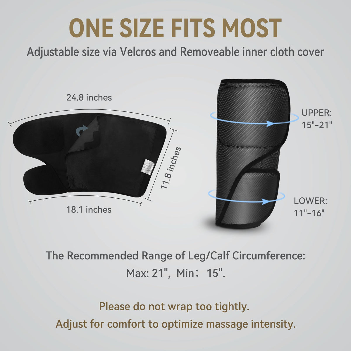 Air Compression Leg Massager with Heat K959035