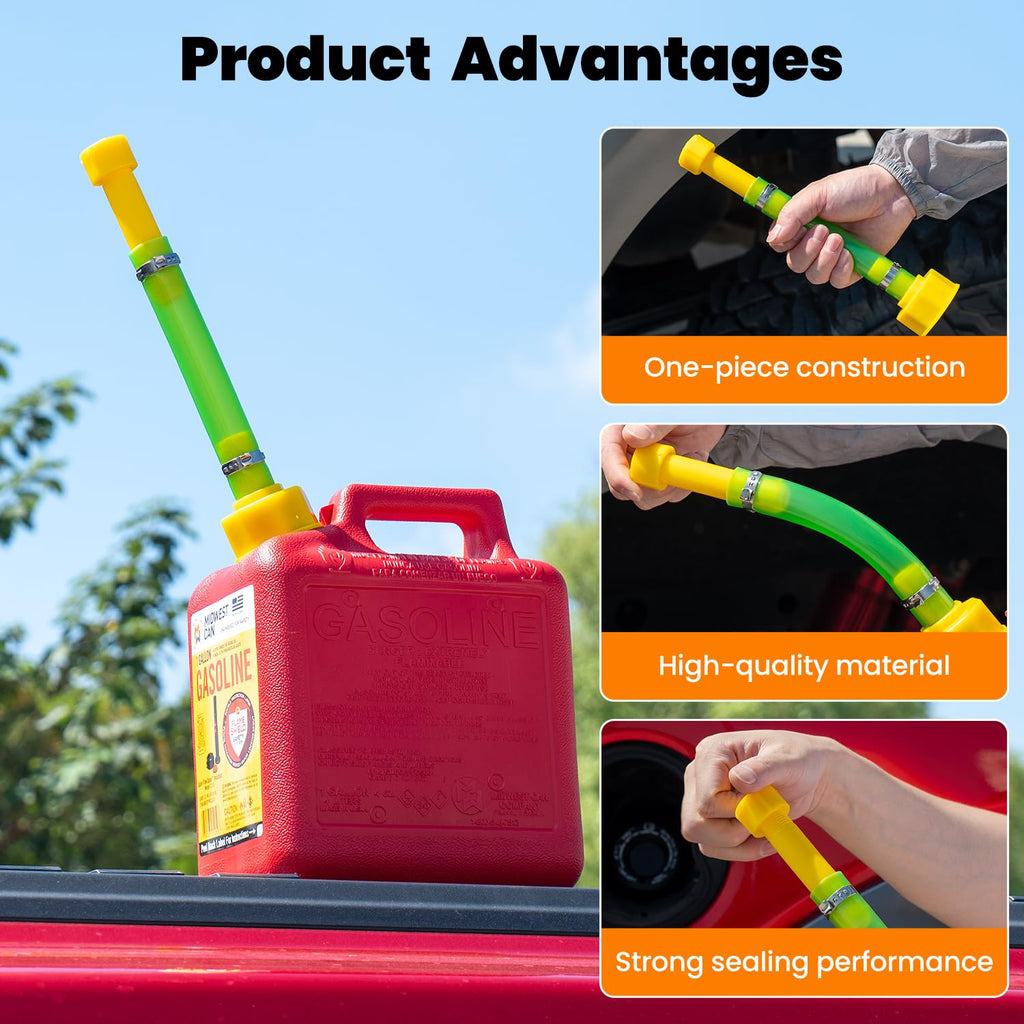 Gas Can Spout Replacement 10 Inch Flexible PVC Nozzle L2717