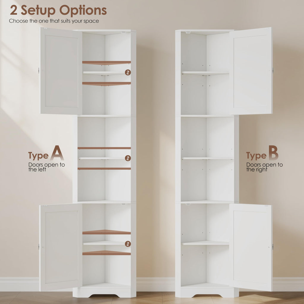 6-Tier Corner Storage Cabinet L950