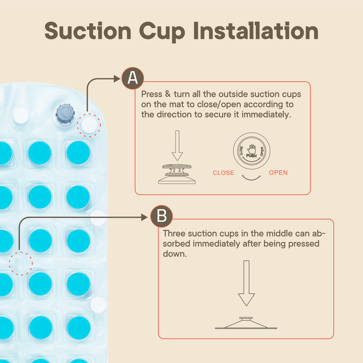 Bath Massager Mat with Adjustable Bubbles and Remote Control Z136