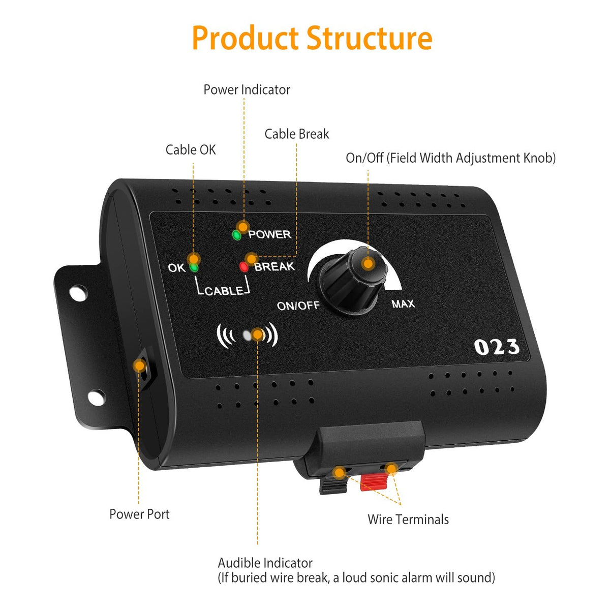 Wireless Dog Fence System with Waterproof Shock Collar W33295