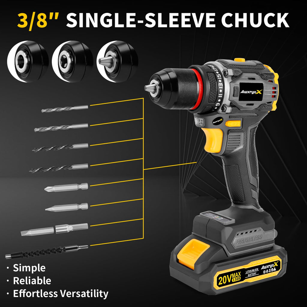 Brushless Compact Cordless Drill Tool Set 135Pcs A169030