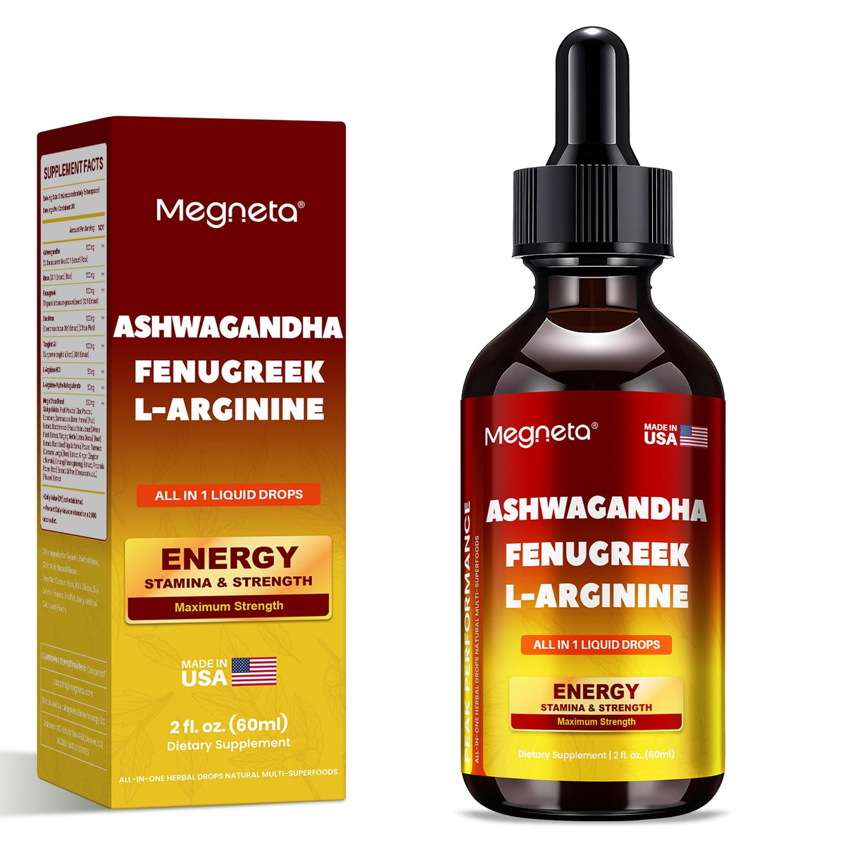 Ashwagandha Fenugreek L-Arginine Liquid Drops 2 fl oz F627672