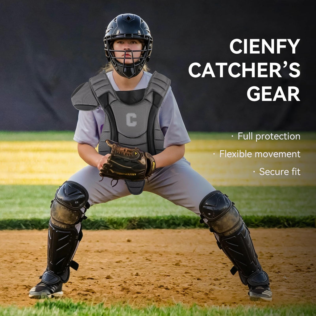 Youth Catcher's Gear Set with Helmet, Chest Protector & Leg Guards E998