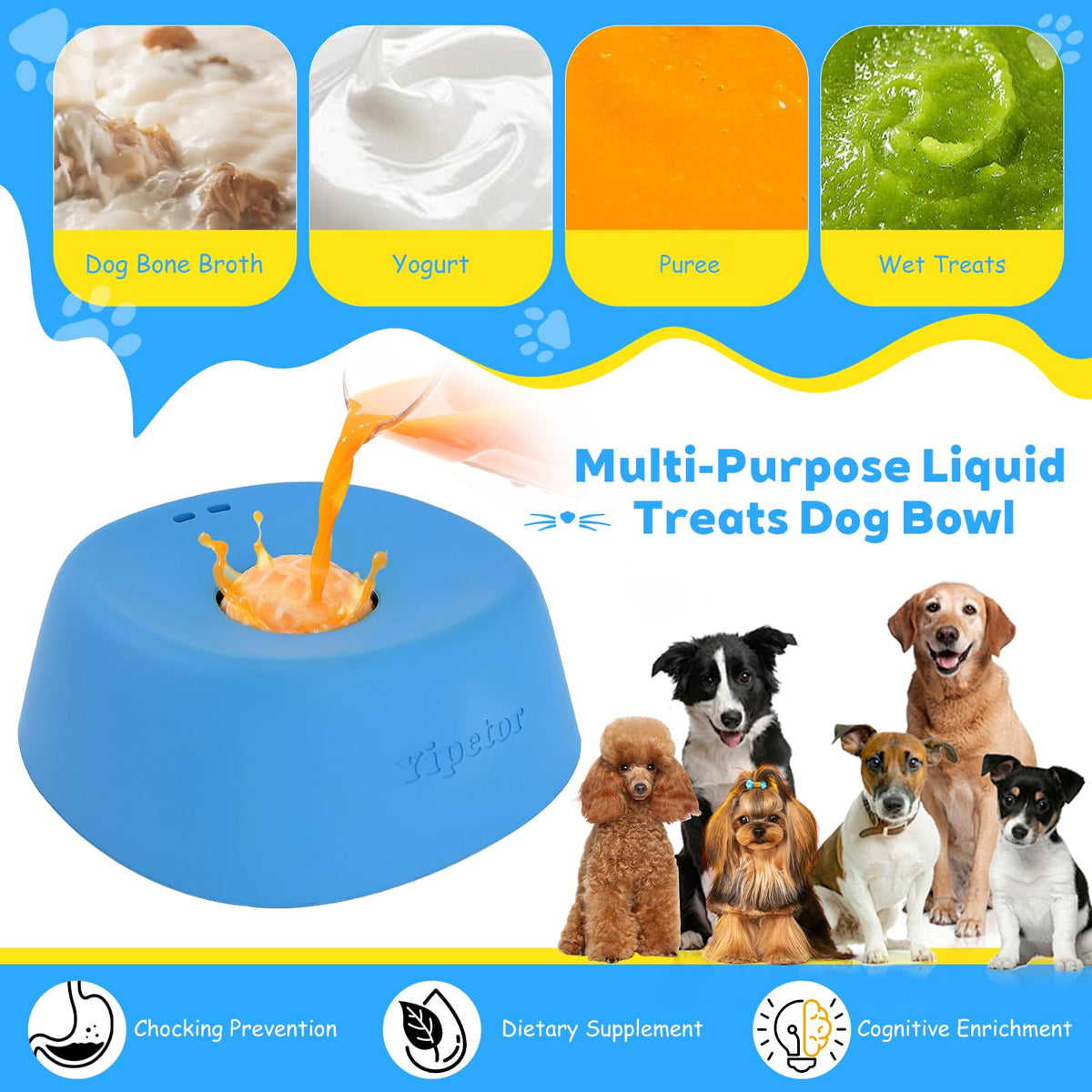 Dog Lick Bowl Slow Feeder Puzzle Toys P716
