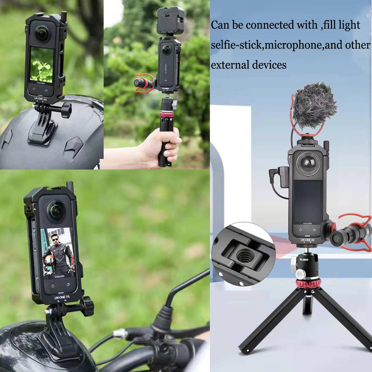 Aluminum Frame Cage Case Bag Glass Lens Guard Set Screen Protector Y2029