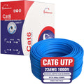 CAT6 Cable 1000ft Solid Ethernet LAN UTP Cable 23AWG 550Mhz RJ45 CCA Wire Blue Z6348