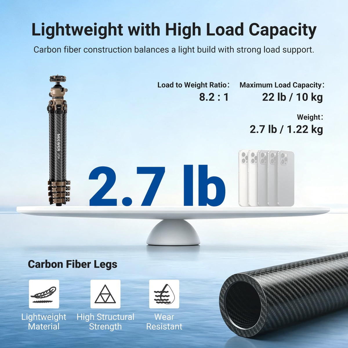 Carbon Fiber Travel Tripod T32509