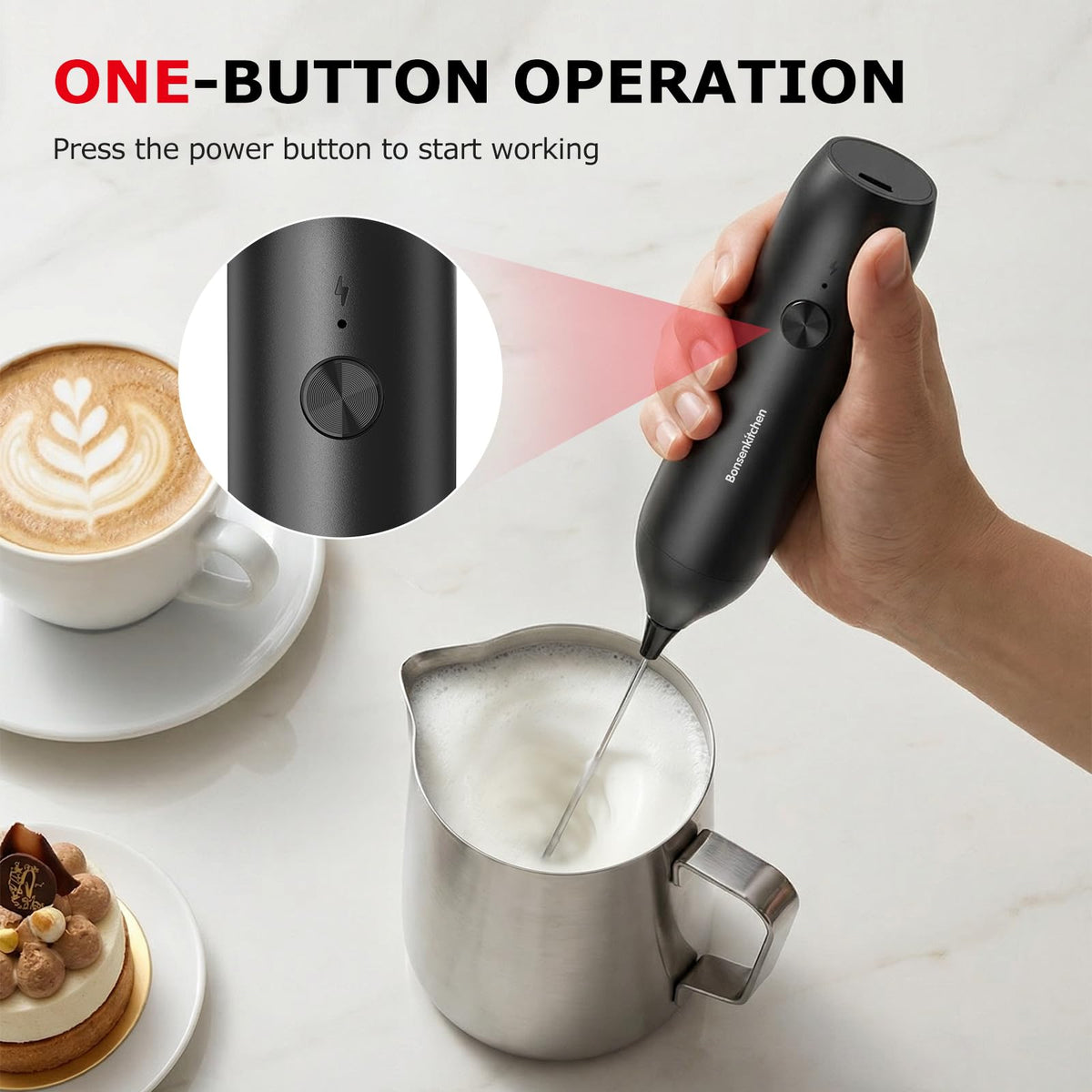 Rechargeable Handheld Milk Frother R8936