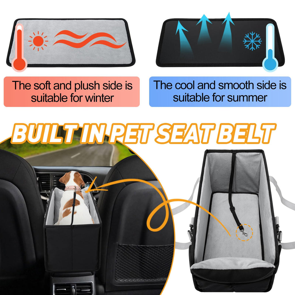 Portable Dog Car Seat for Small Dogs, Black F105183