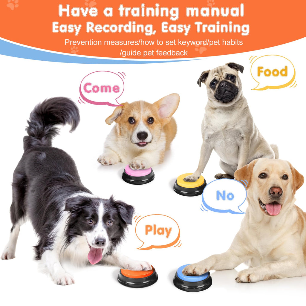 8 Recordable Sound Buttons Dog Training Toy B307998