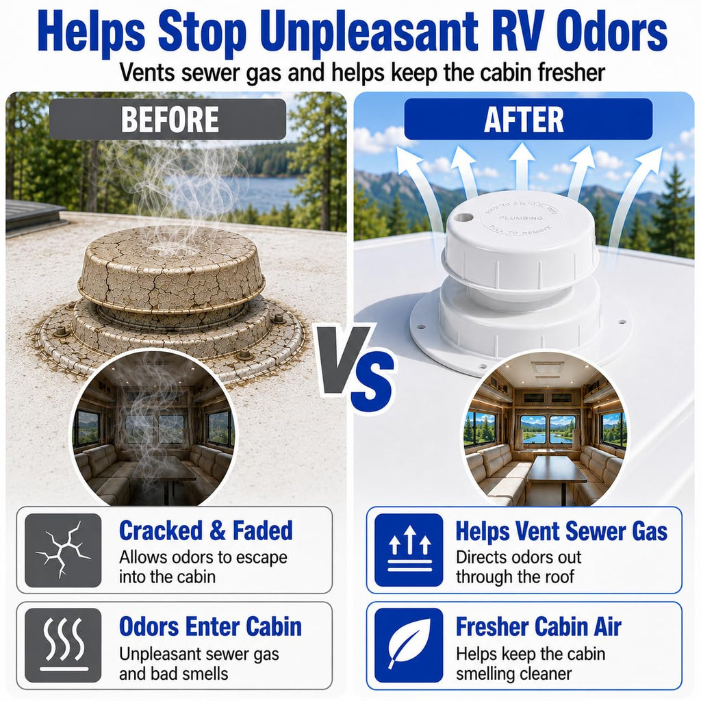 RV Plumbing Vent Caps 1 to 2 3/8" Pipe B26188