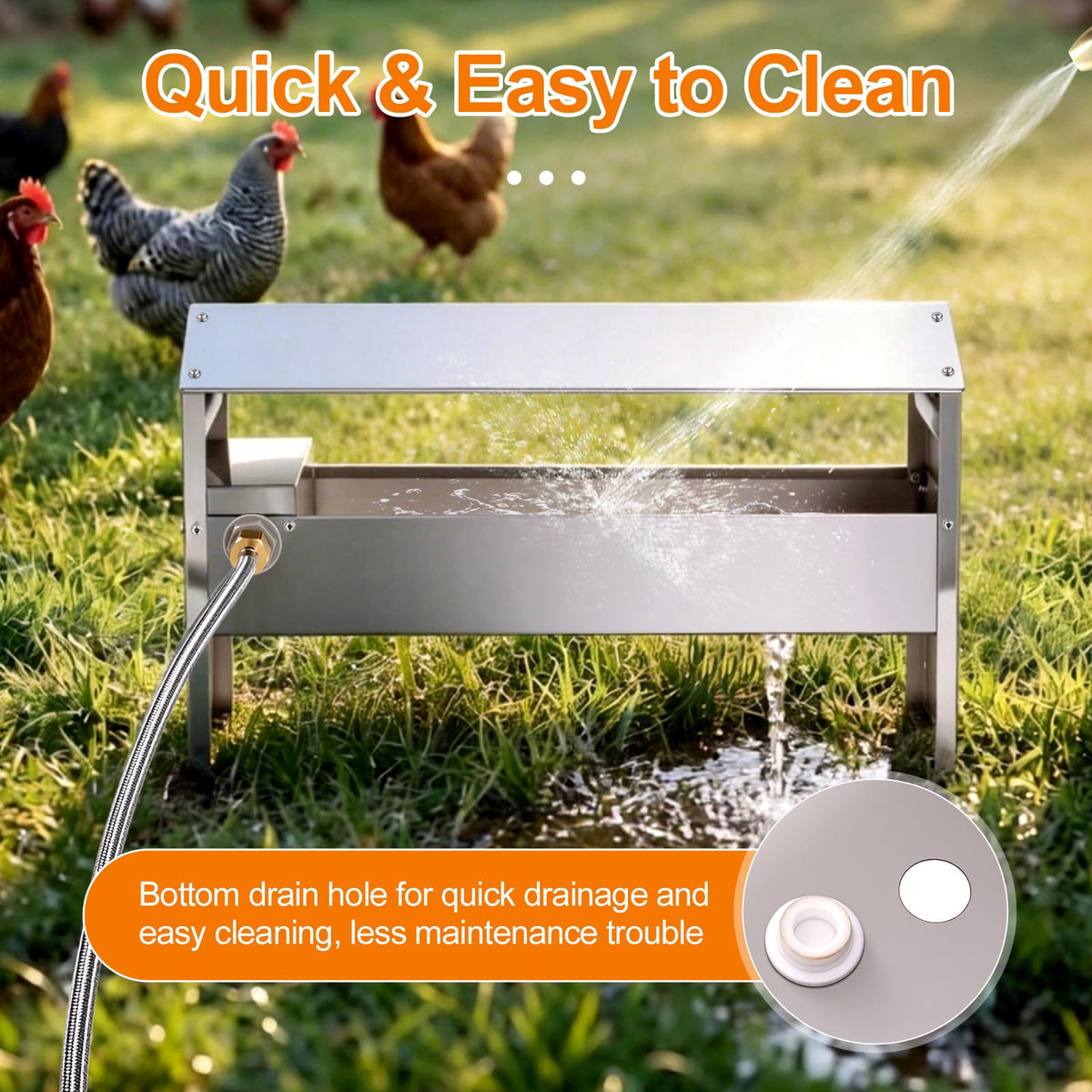22'' Stainless Steel Automatic Chicken Waterer P925