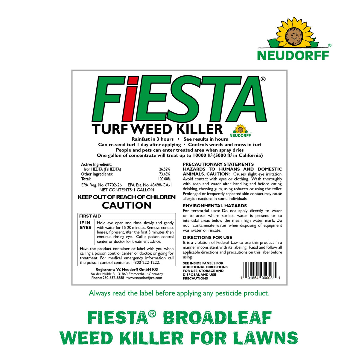 Turf Weed Killer Herbicide Concentrate One Gallon E54225