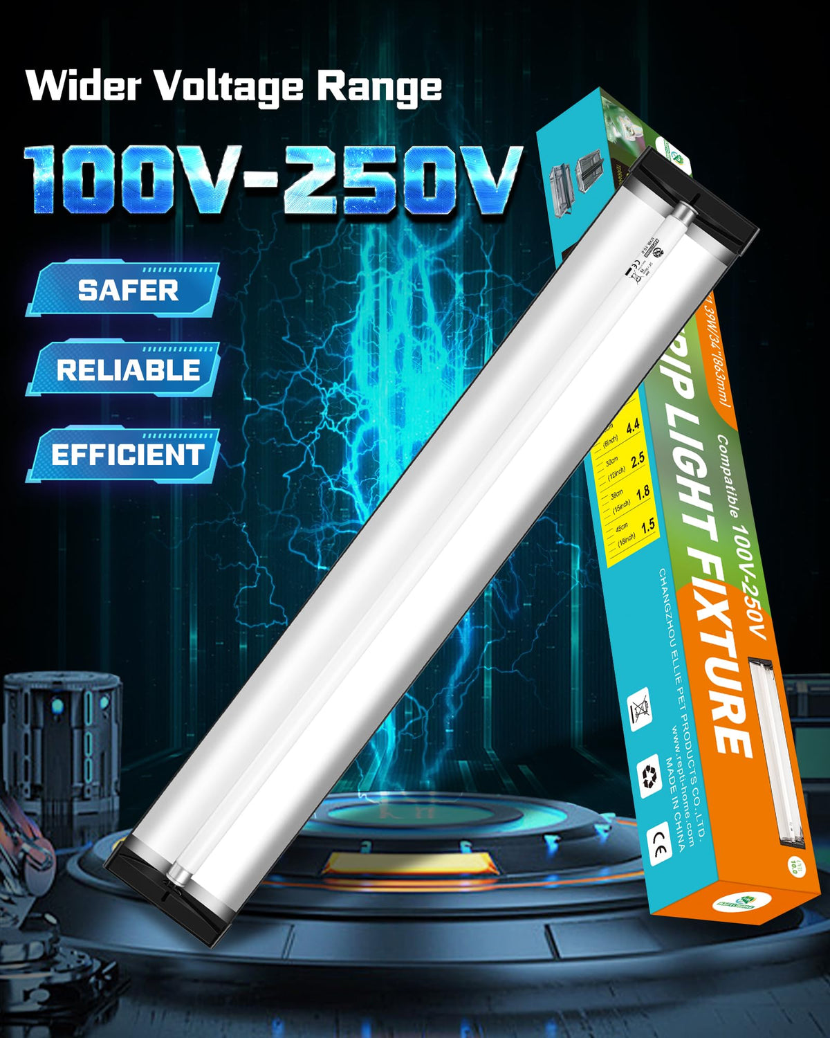 39W UVA UVB Reptile Light Combo Kit with UVB 10.0 Fluorescent Tube P7445