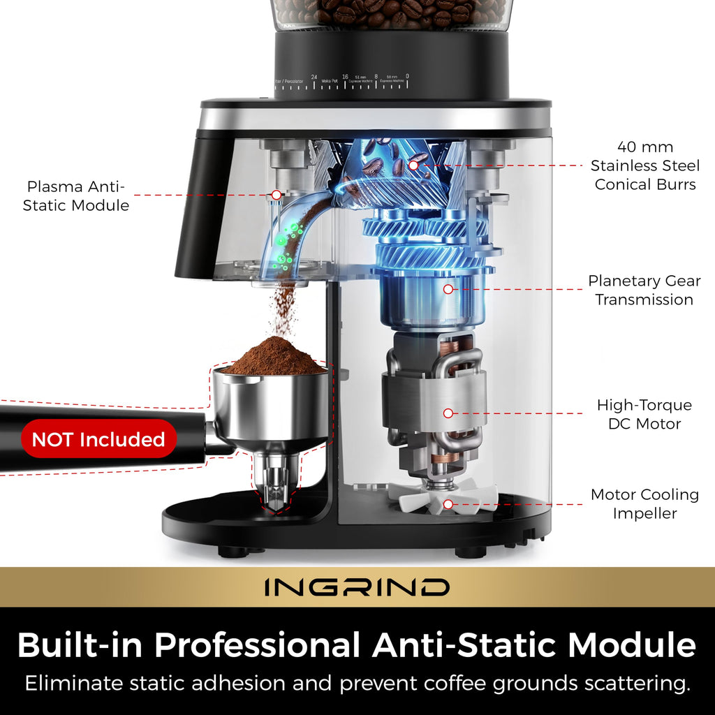 Electric Coffee Grinder with 60 Grind Settings U141