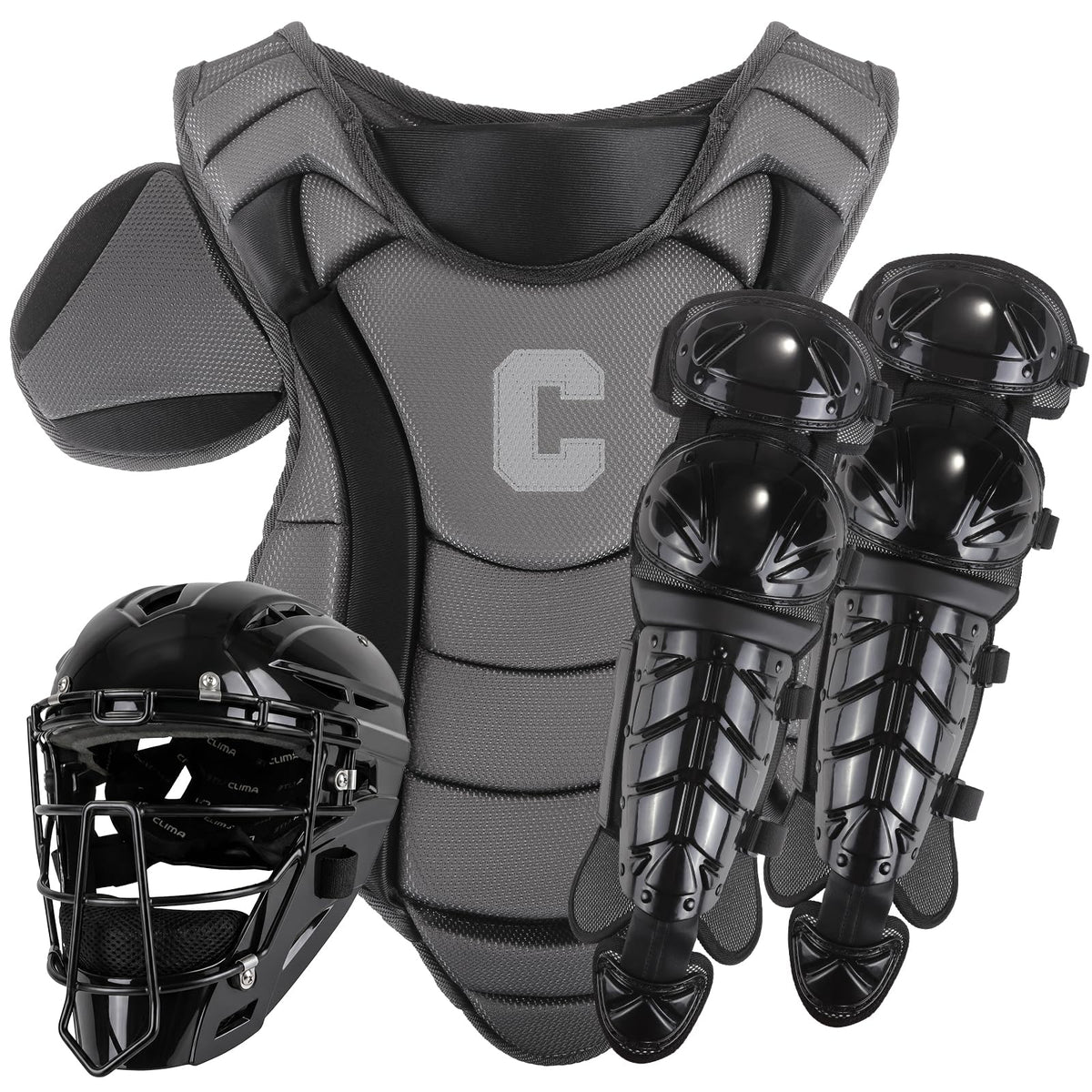 Youth Catcher's Gear Set with Helmet, Chest Protector & Leg Guards E998