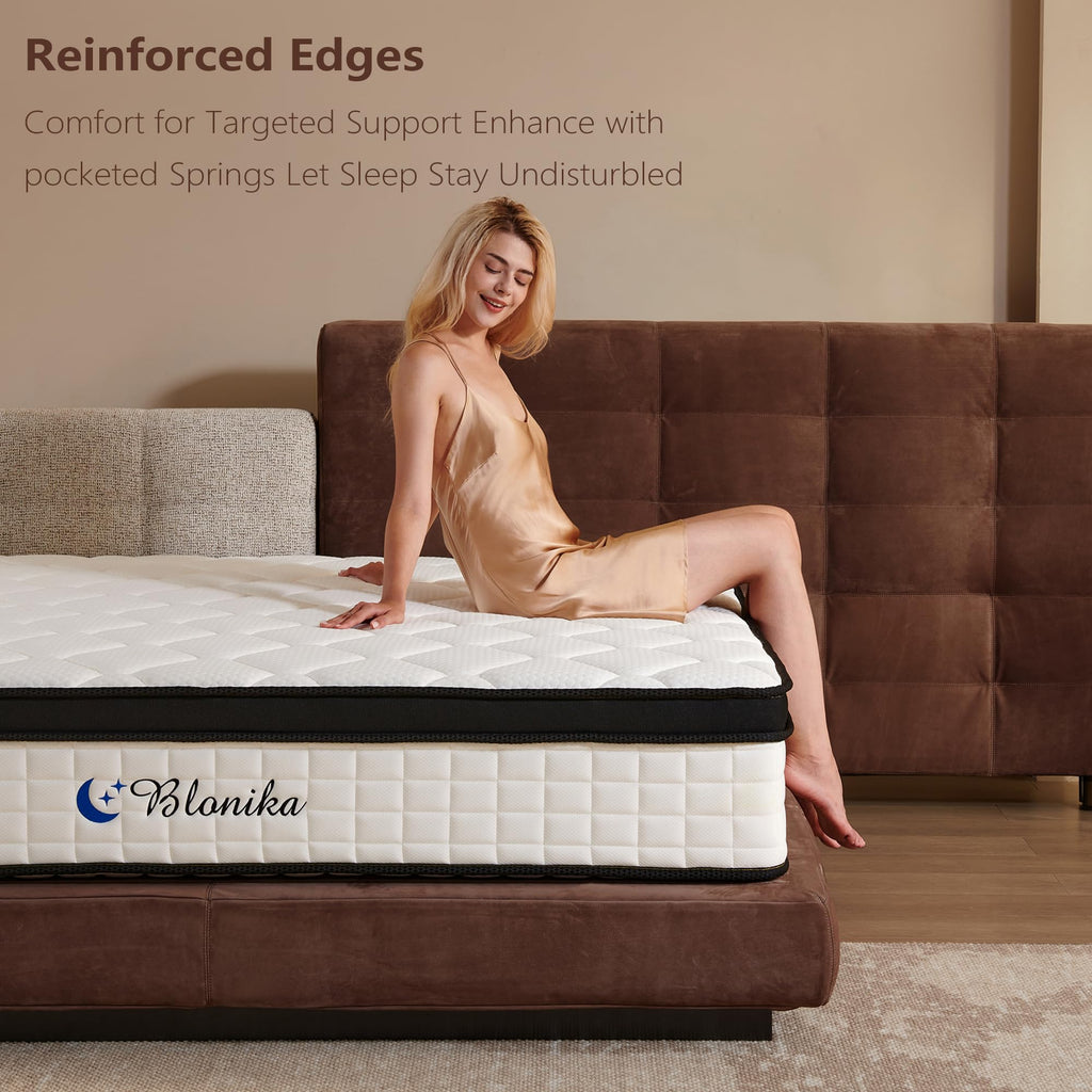 Full Size 12 Inch Memory Foam Pocket Spring Medium Firm Mattress L6302