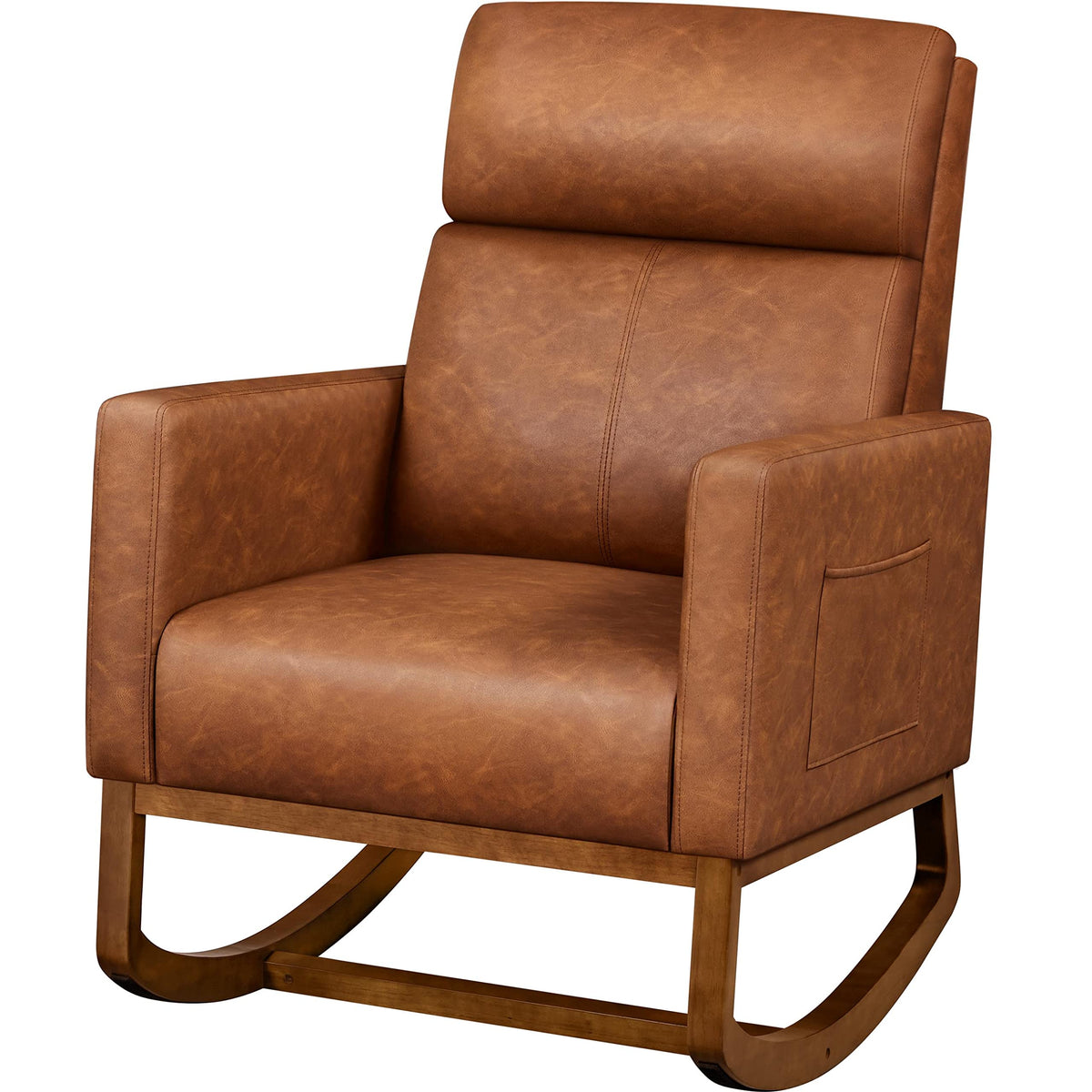 Brown Leather Glider Chair I604