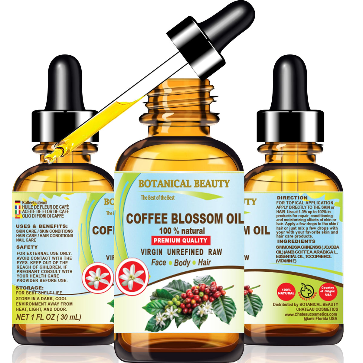 100% Natural Coffee Blossom Oil 1 Fl.oz. S15034
