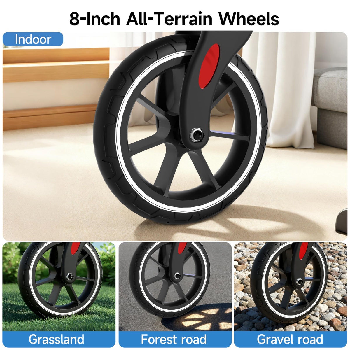 Red Foldable Lightweight Aluminum Rollator Walker with Seat and Brakes W20602