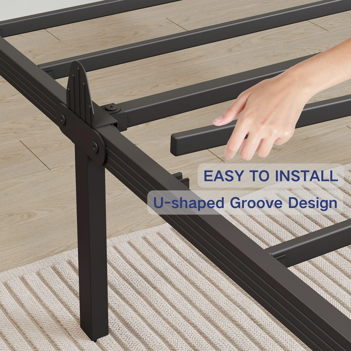 Queen Size Metal Bed Frame T41458