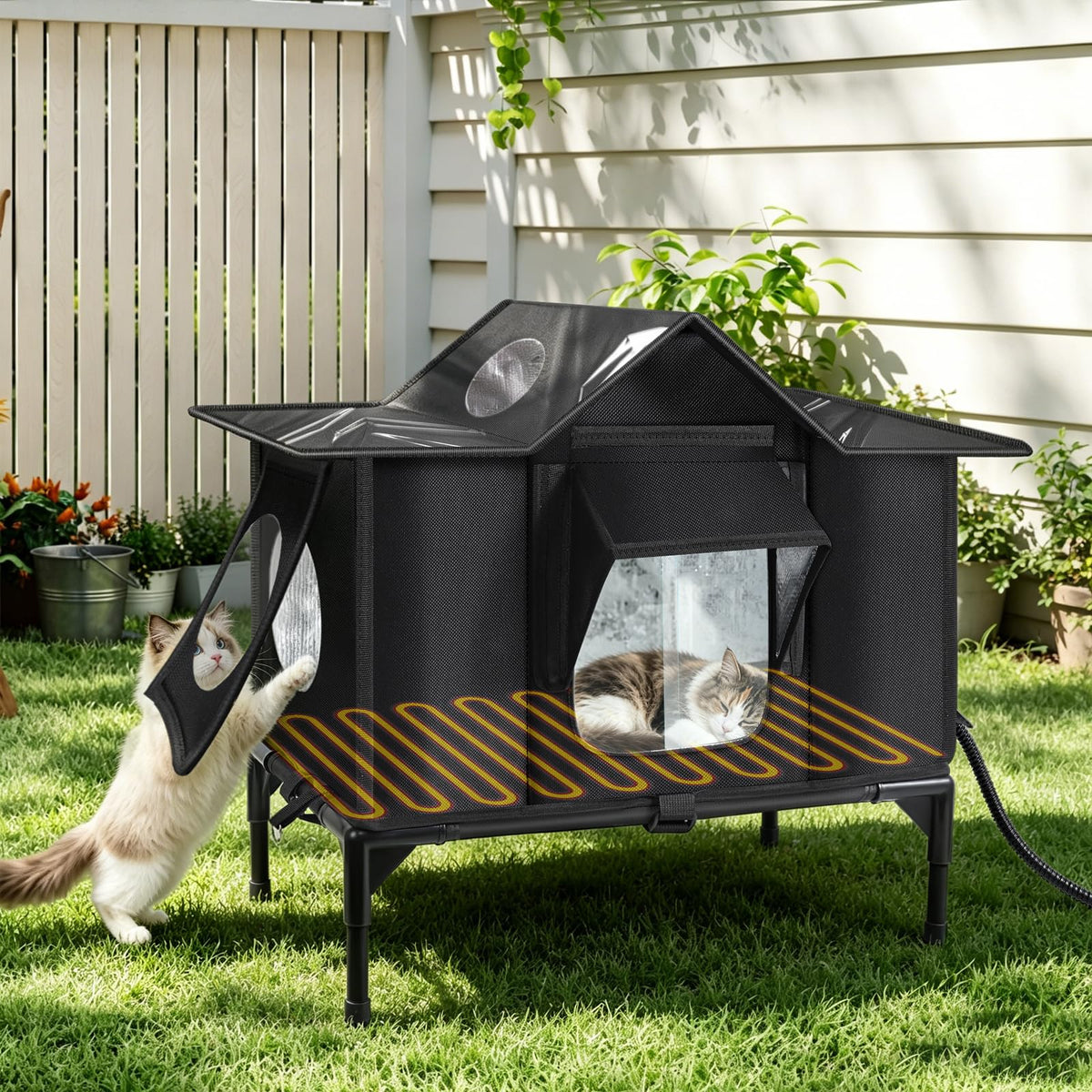 Insulated Outdoor Heated Cat Shelter H18683