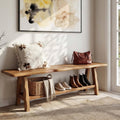 Brown Solid Wood Entryway Bench I4200