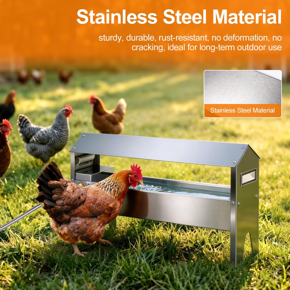 22'' Stainless Steel Automatic Chicken Waterer P925