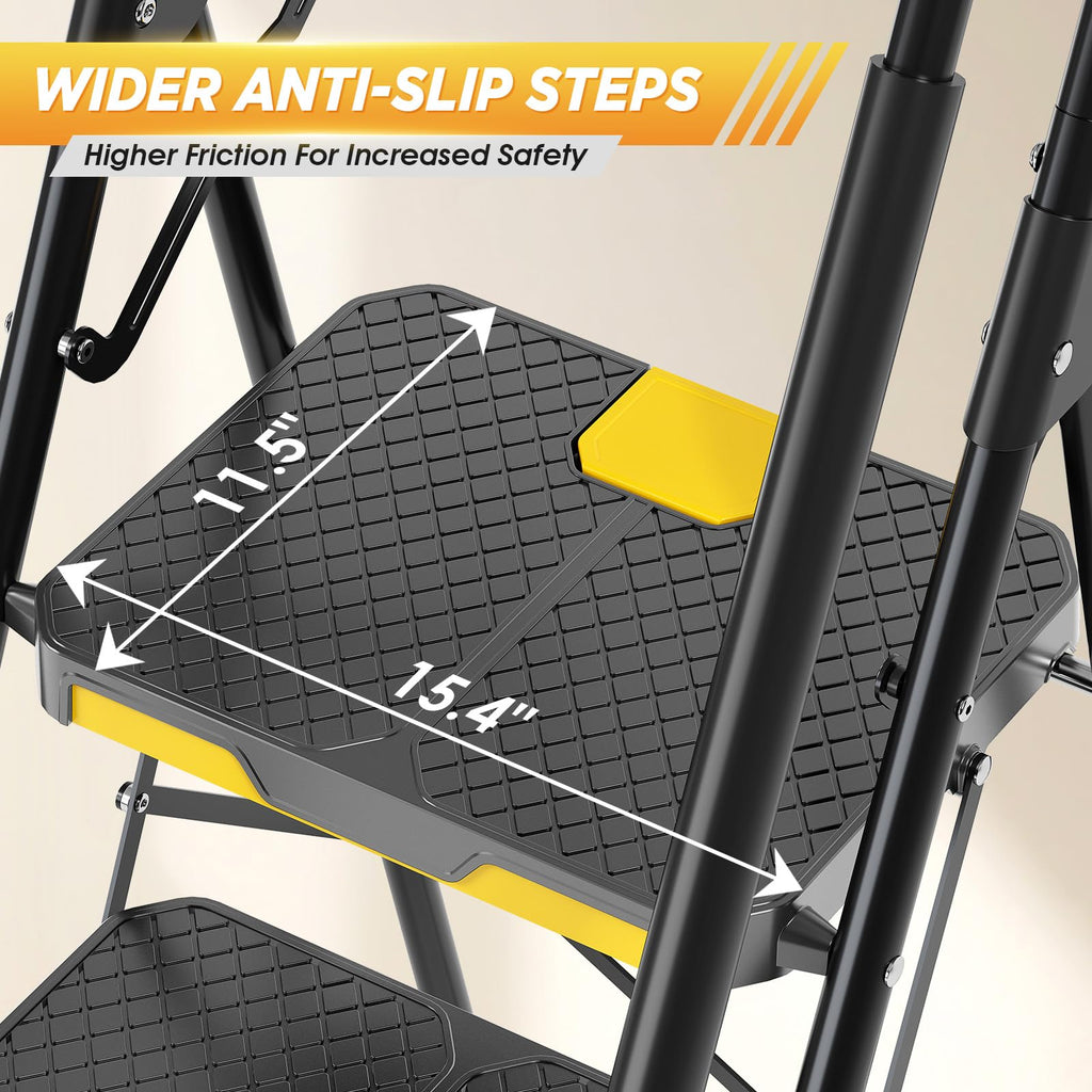 Steel Step Ladder with Handrail E5934