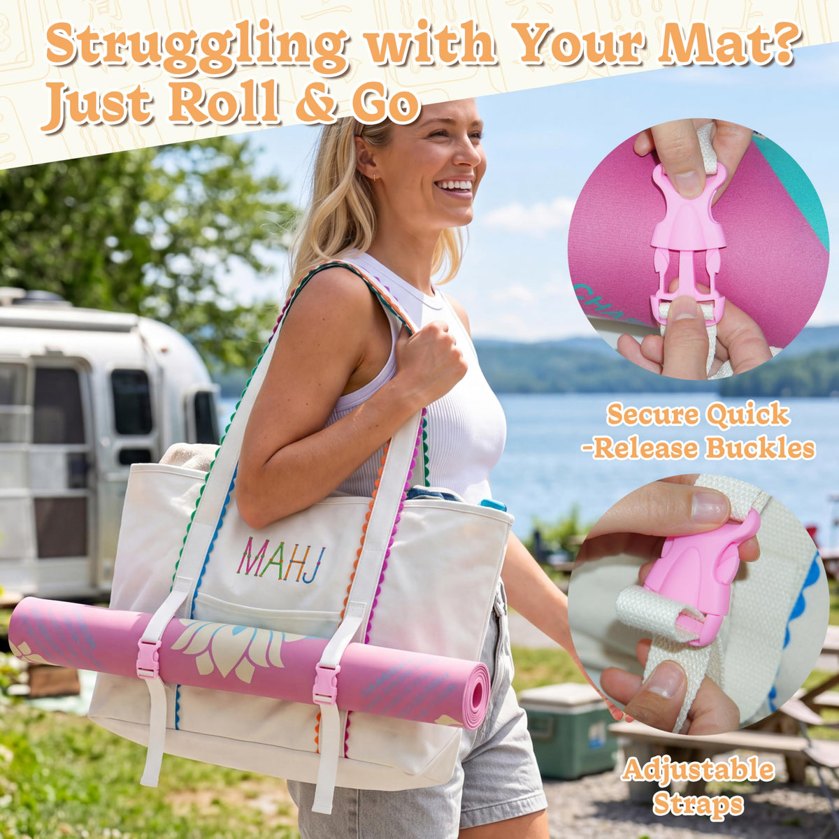 3 Pcs Canvas Mahjong Bag Set L319912