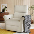 Fabric Light Gray Swivel Rocker Recliner Chair K93687