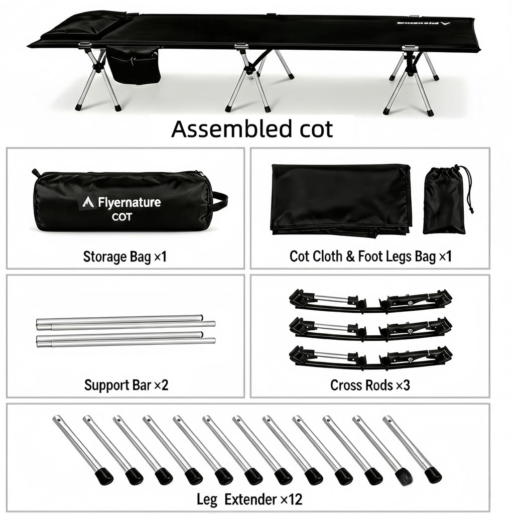 Lightweight Foldable Camping Cot 300 lbs Capacity Y261