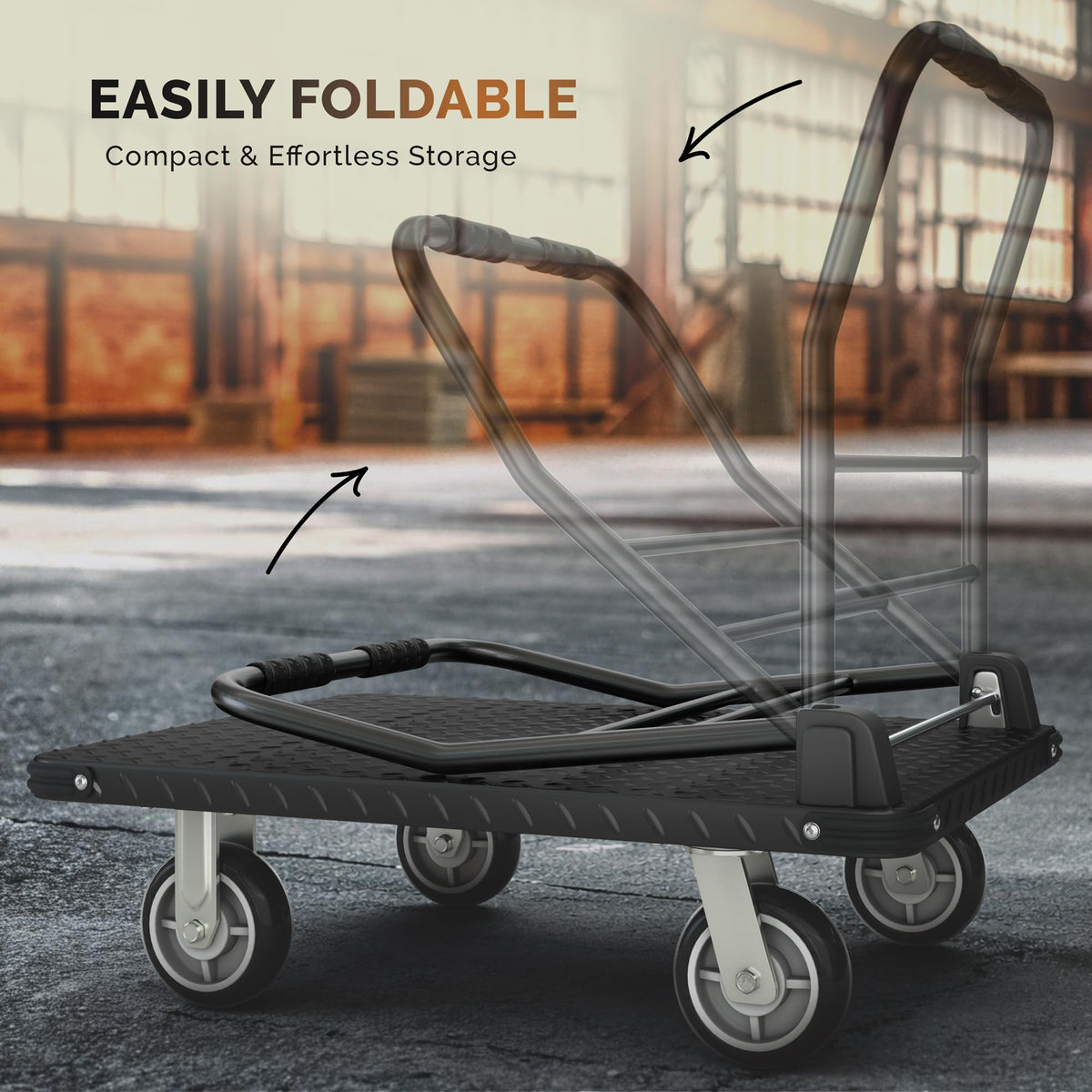 2200 lbs. Capacity Foldable Push Cart Dolly I83049