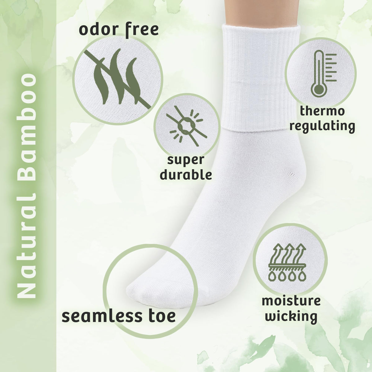 Kids Seamless Crew Socks W2489