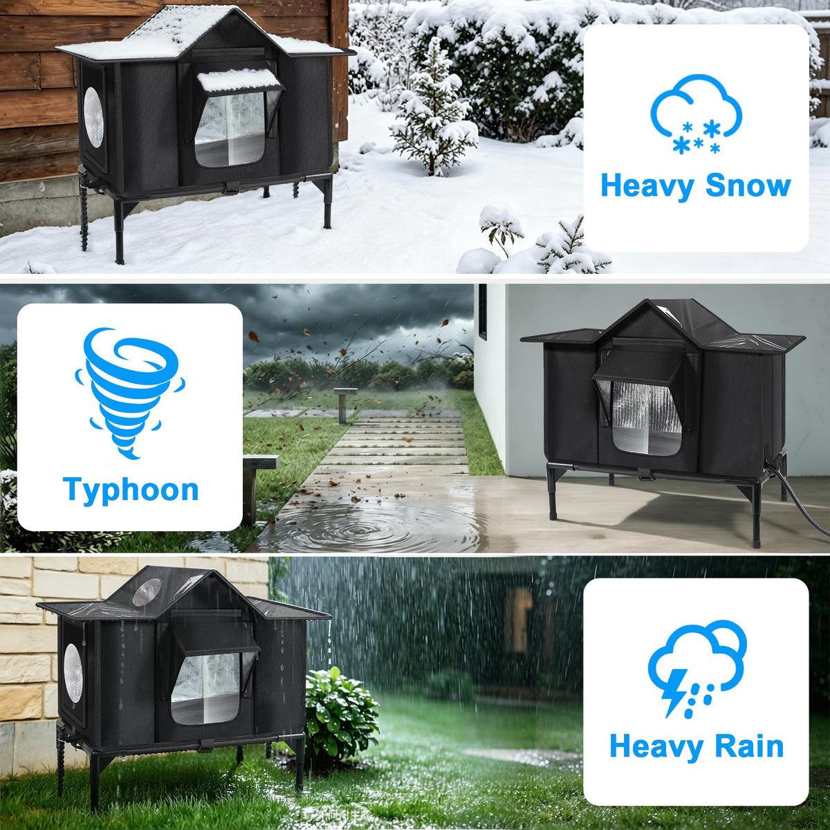 Insulated Outdoor Heated Cat Shelter H18683