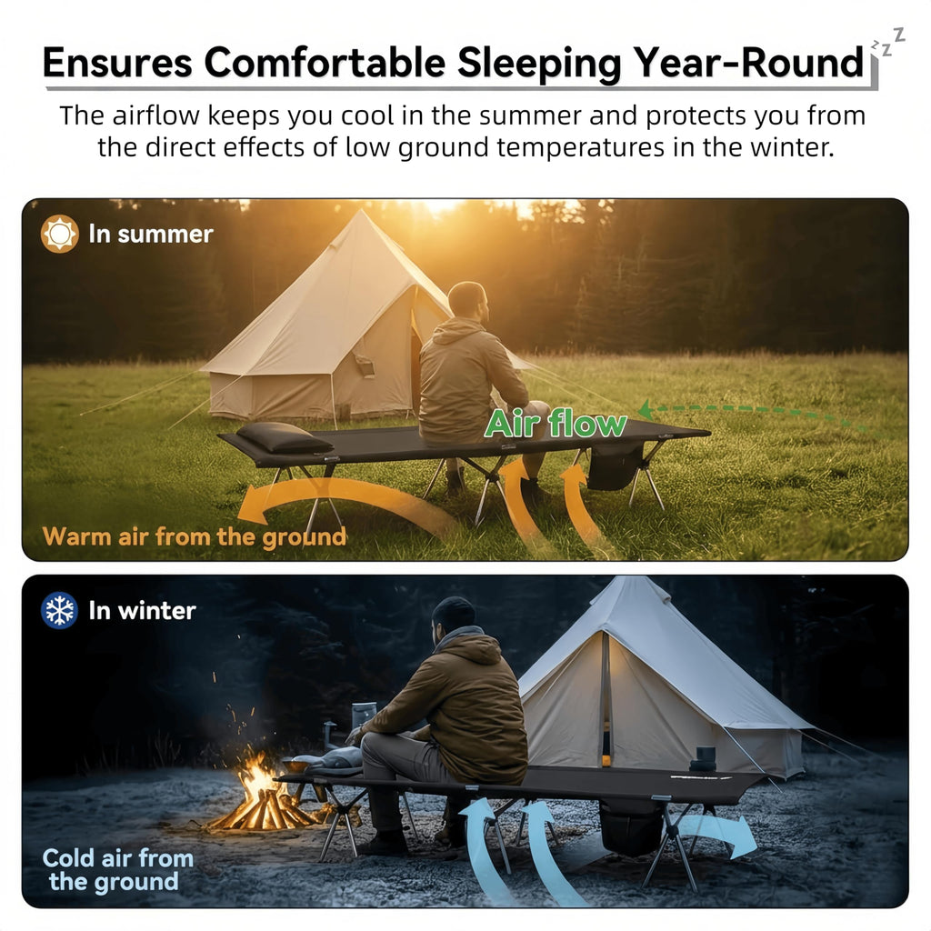 Lightweight Foldable Camping Cot 300 lbs Capacity Y261