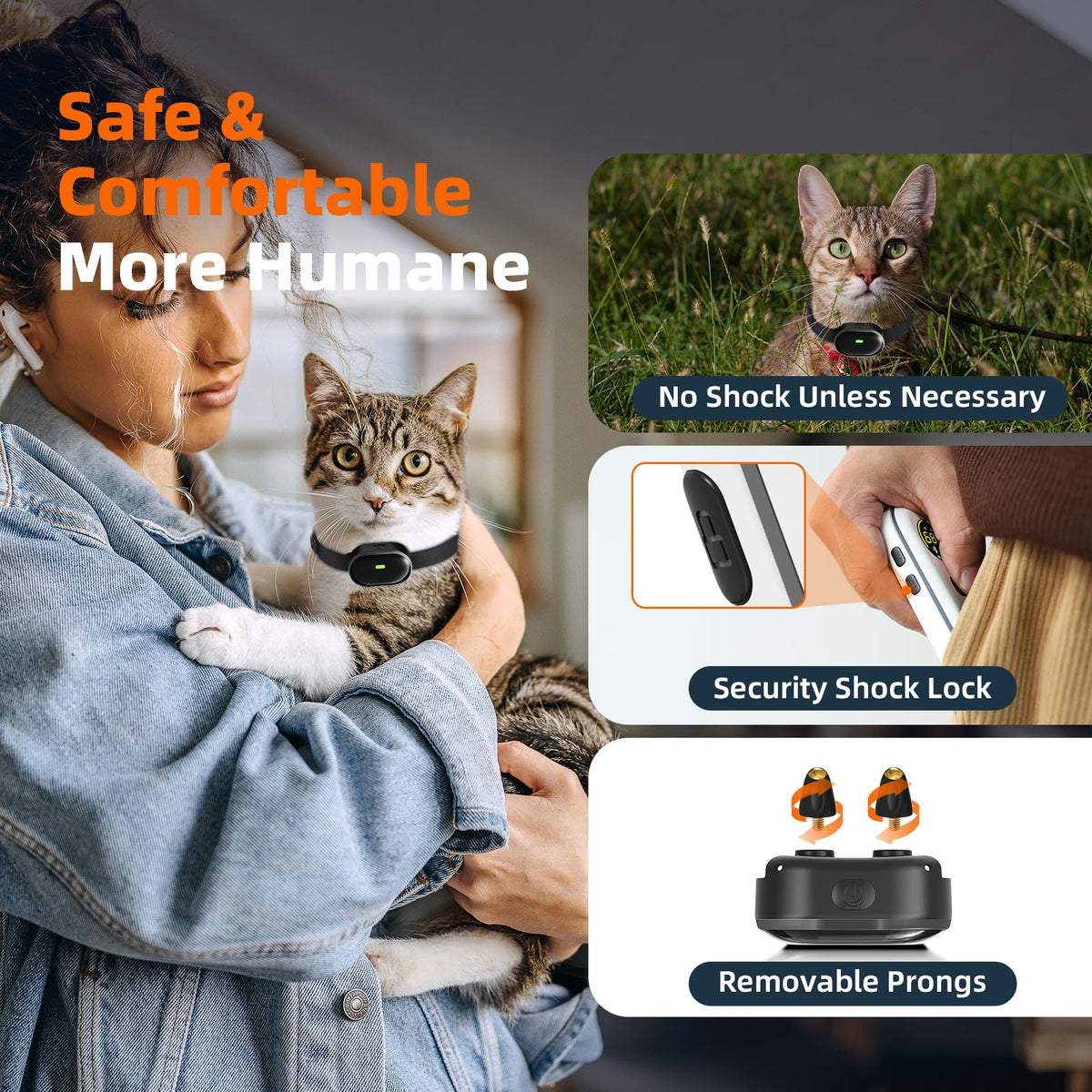 Ultra-Small Cat Training Collar with Remote, Waterproof, Rechargeable G152