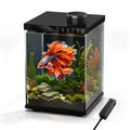 4 Gallon Ultra-Clear Glass Aquarium Kit with Auto Feeder B5728