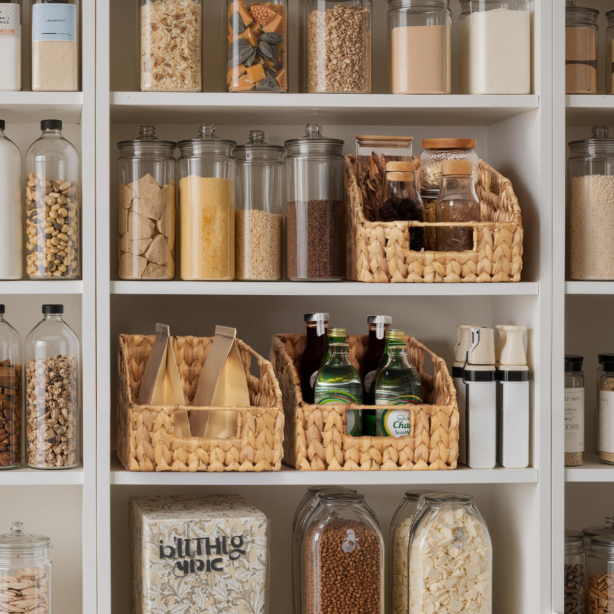 Wicker Storage Baskets with Built-in Handles, 2 Pack P644360